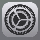 Das Icon „Einstellungen" auf dem iOS-Hauptbildschirm